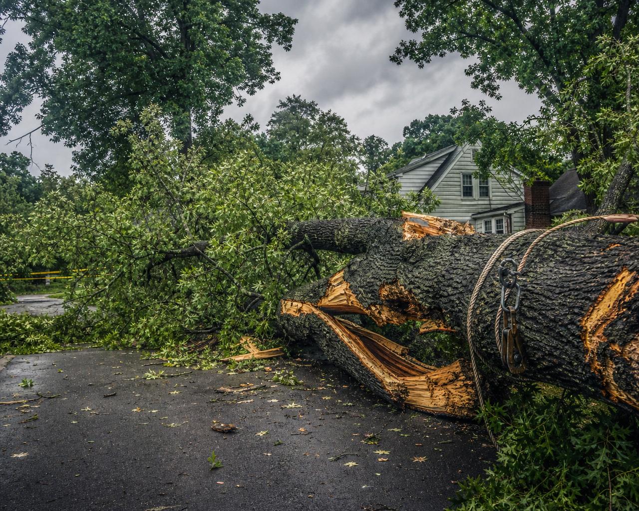 Emergency Tree Service performed by Tree Daddy in a residential property